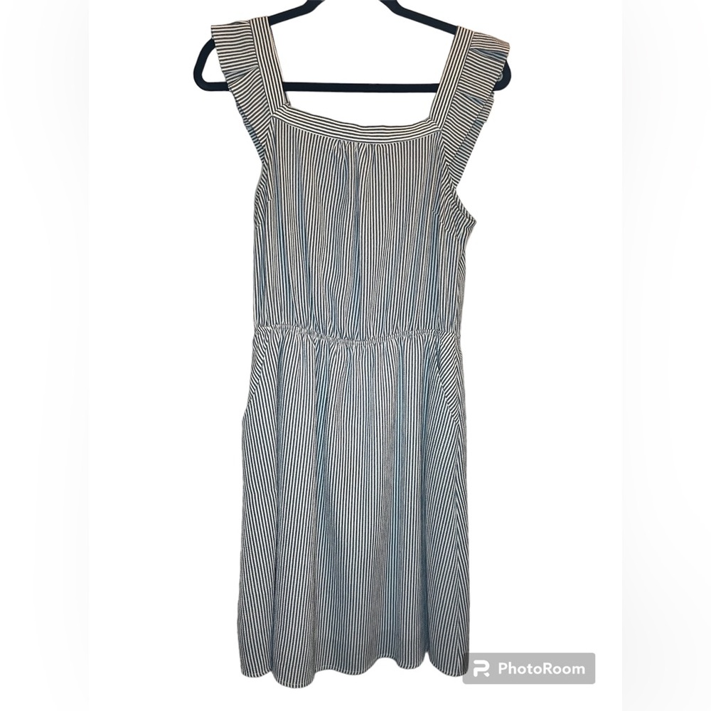 Monteau Blue and White dress with Pockets
